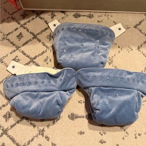 Three GROVIA Big O.N.E. Buttah Line Velour Boy Cloth Diapers